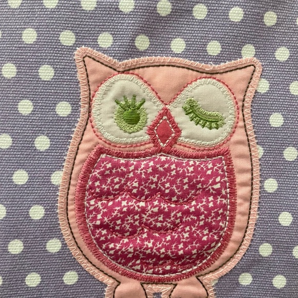 Purple Polka Dot Owl Storage Bins - Picture 2 of 6